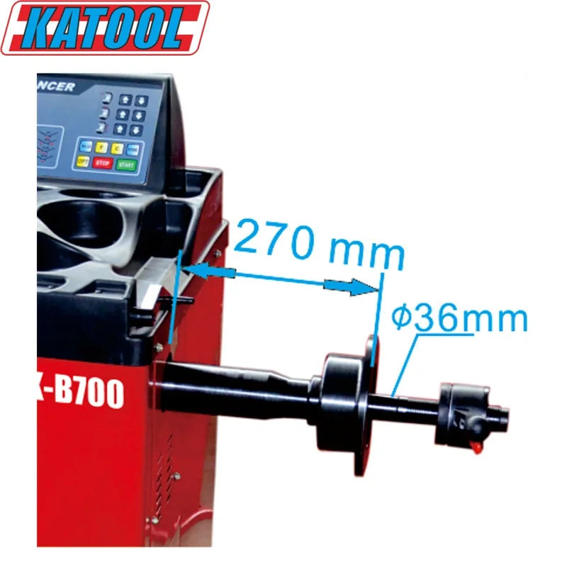 Katool KT-B700 balancer shaft and cone mounting detail