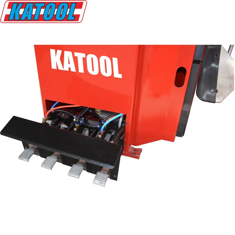 Katool KT-T800 bead breaker arm and foot pedal controls