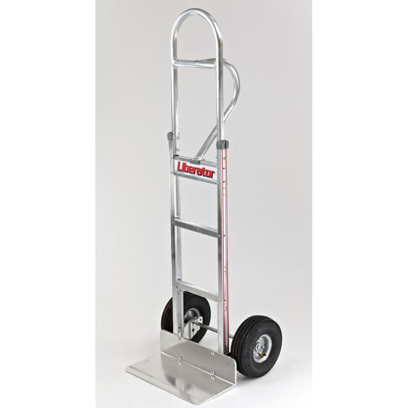 B&P Liberator Aluminum Hand Truck 600lb Capacity 60" Tall with Pneumatic Wheels
