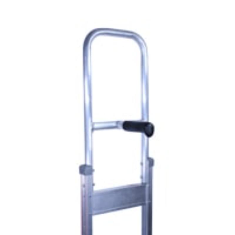 handle of the B&P Liberator Aluminum Hand Truck Stair Climber 600 lbs Capacity 62" x 20" x 20"