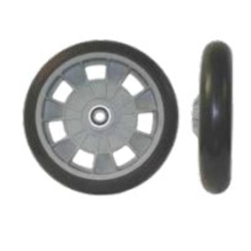 rubber wheels of the B&P Liberator Aluminum Hand Truck Stair Climber 600 lbs Capacity 62" x 20" x 20"