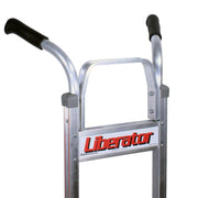 handle of the B&P Liberator Aluminum Hand Truck Stair Climber 600lb Capacity 48" x 21.5" x 20"