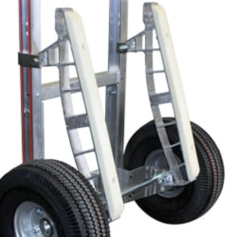 wheels and stair climber of the B&P Liberator Aluminum Hand Truck Stair Climber 600lb Capacity 52" x 20" x 16.5"