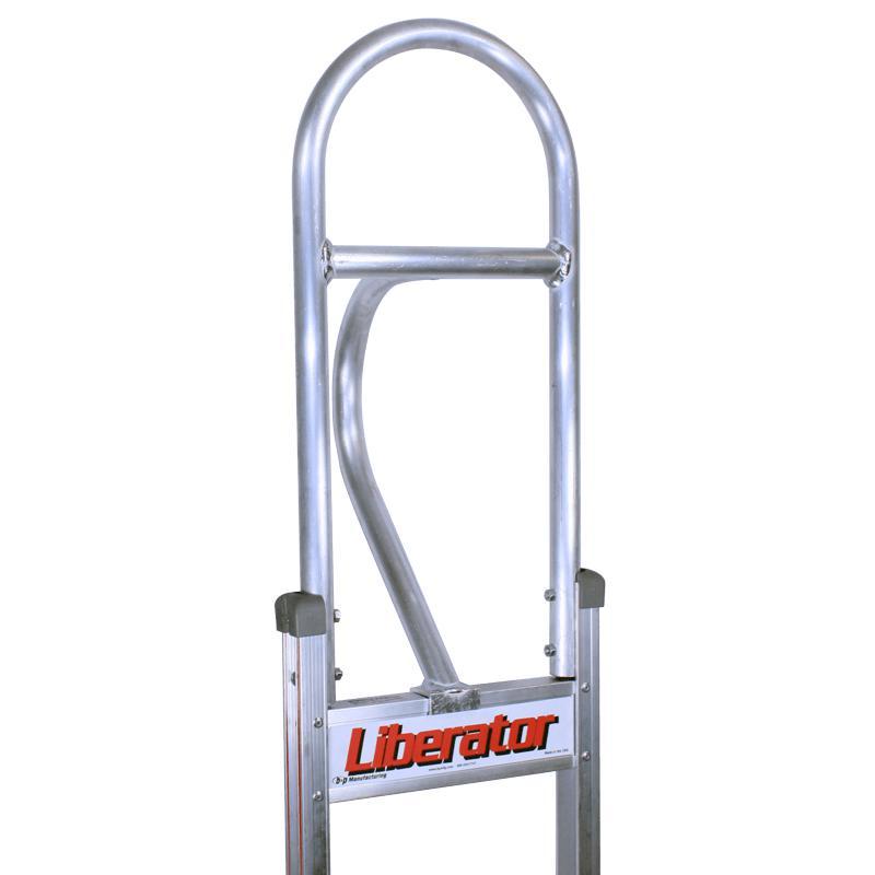 handle of the B&P Liberator Aluminum Hand Truck Stair Climber 600lb Capacity 60" x 21" x 20"