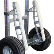 wheels and stair climber of the B&P Liberator Aluminum Hand Truck Stair Climber 600lb Capacity 60" x 21" x 20"