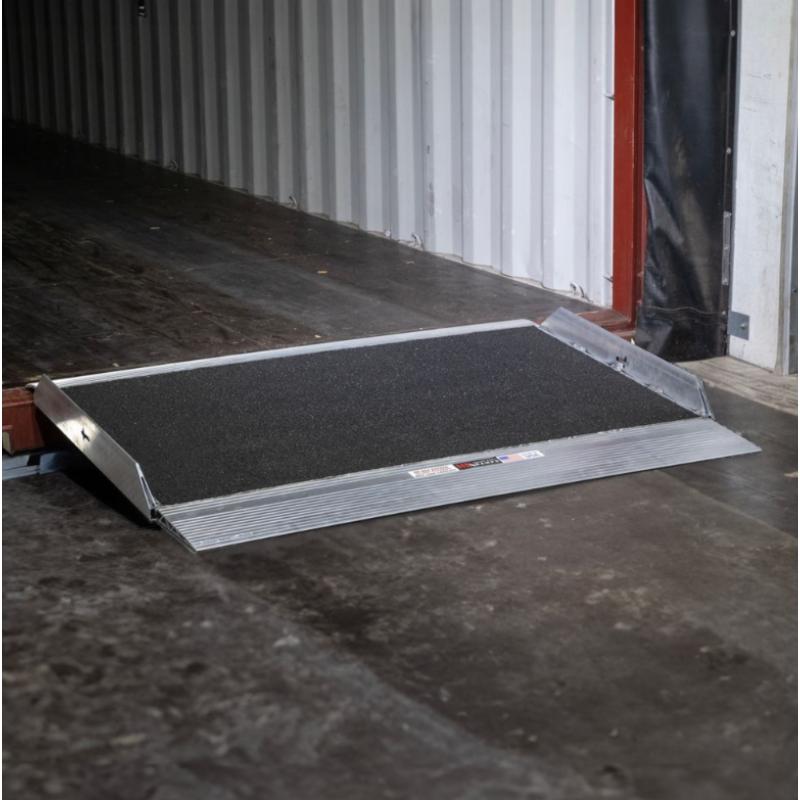 HD Ramps Lightweight Aluminum Dock Board in use
