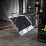 HD Ramps Lightweight Aluminum Dock Board forklifted
