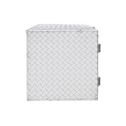 HD Ramps Lockable Diamond Plate Underbody Trailer Toolbox side view
