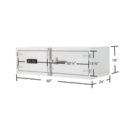 HD Ramps Lockable Diamond Plate Underbody Trailer Toolbox dimensions
