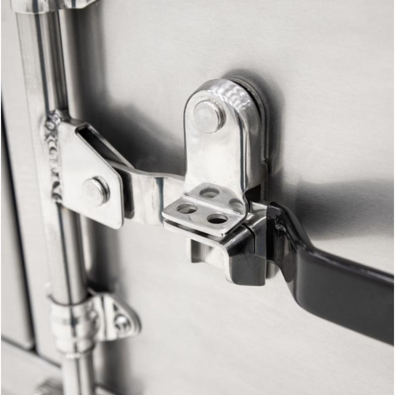 HD Ramps Lockable Underbody Trailer Tool Cabinet locking mechanism hole for padlock