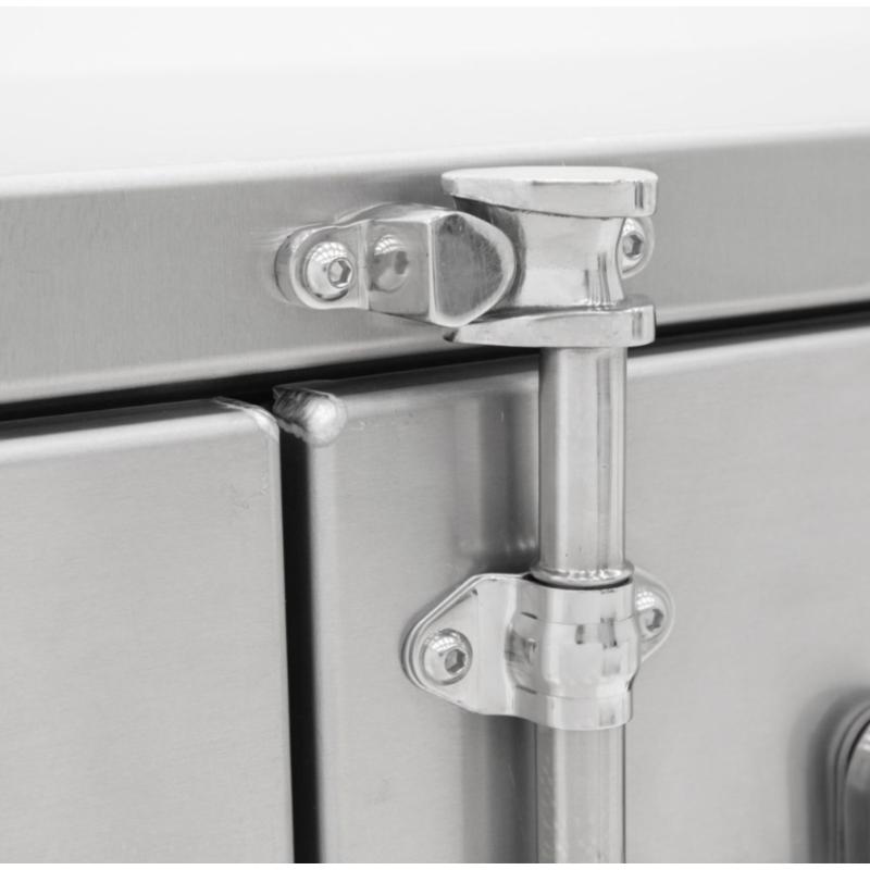 HD Ramps Lockable Underbody Trailer Tool Cabinet locking mechanism