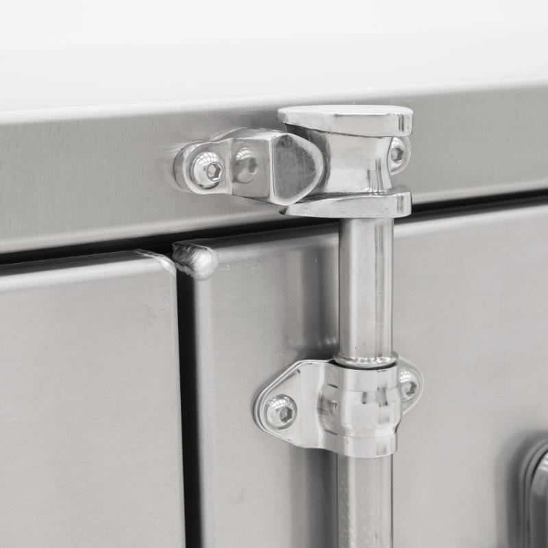 HD Ramps Lockable Underbody Trailer Tool Cabinet locking mechanism