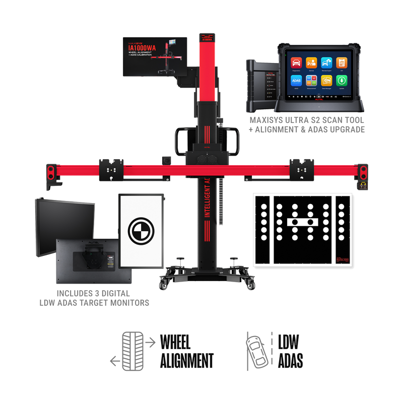 Autel MaxiSYS IA1000LDWTDT ADAS calibration package with LDW and digital targets