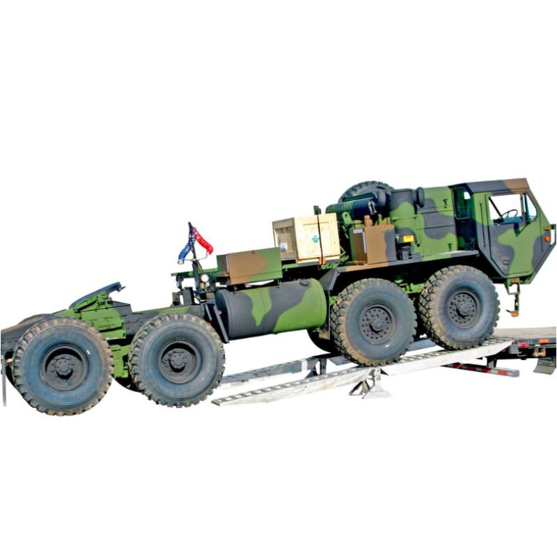 HD Ramps Modular Step Deck Trailer Ramp System in use with a truck
