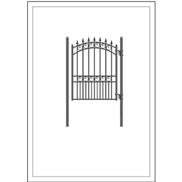 Aleko Steel Pedestrian Gate - LONDON Style - 5 ft