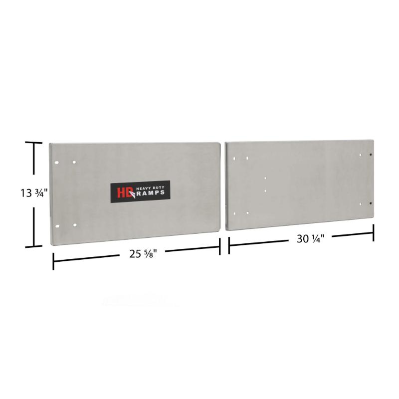 dimensions of the HD Ramps Polished Aluminum Door Upgrade for 60" W x 18" H Trailer Cabinet
