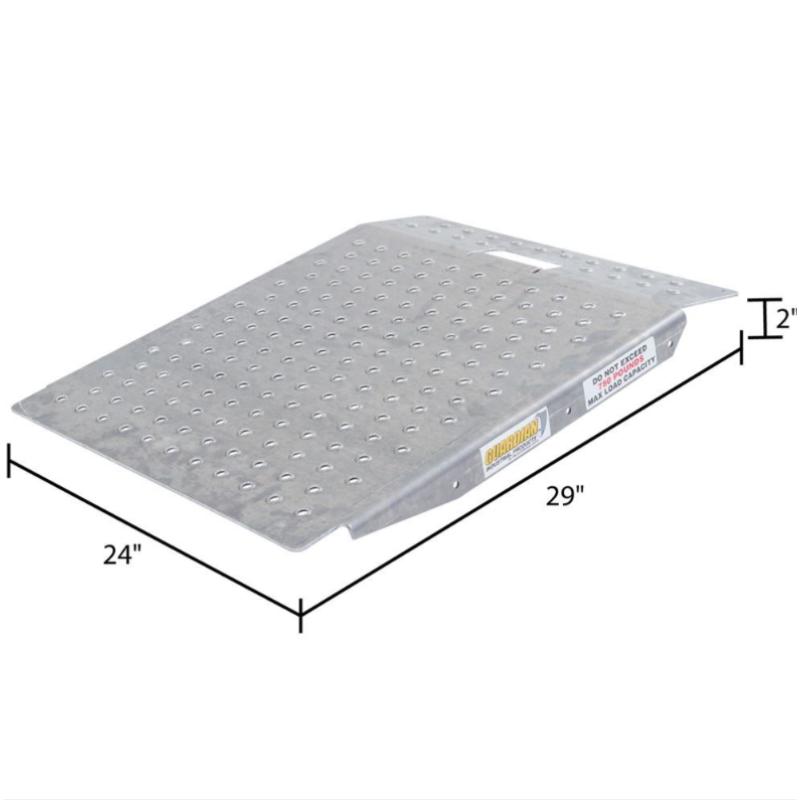 Guardian Punch Plate Aluminum Shed Ramp dimensions
