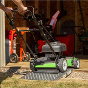 Guardian Punch Plate Aluminum Shed Ramp in use
