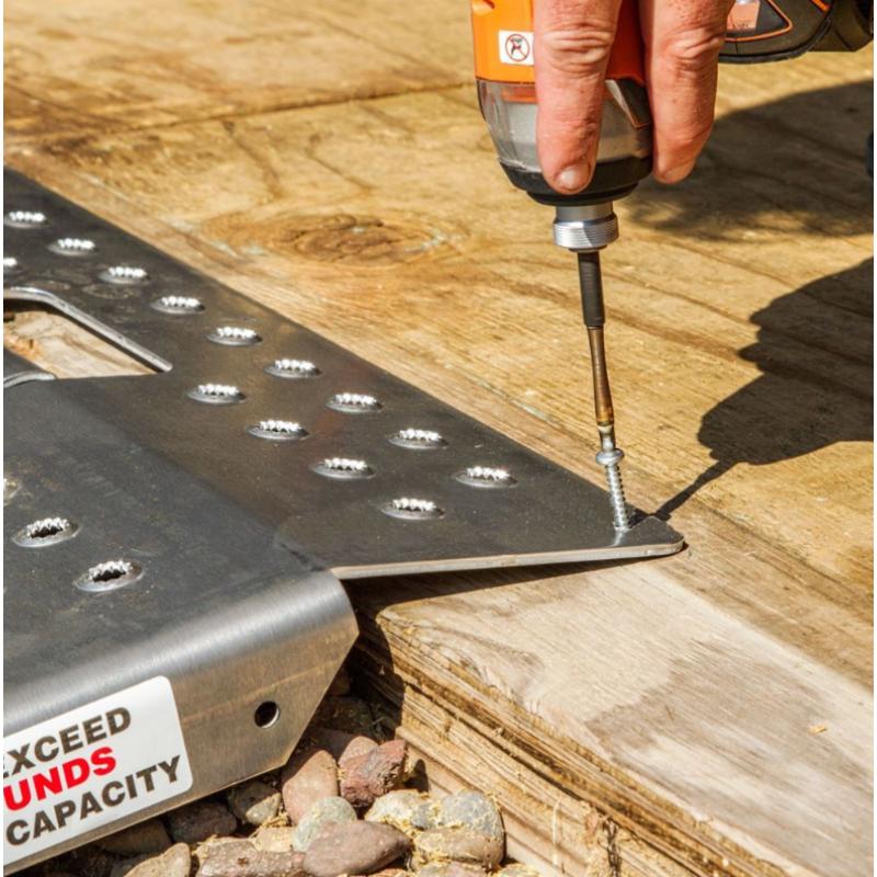 Guardian Punch Plate Aluminum Shed Ramp mounting
