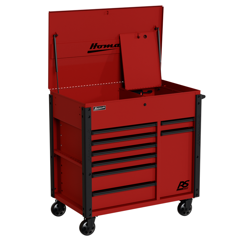 Homak 06044080 power service cart Fury Red