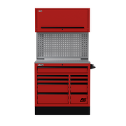 Homak CTS41002 41" CTS Centralized Tool Storage Set with Toolboard Backsplash - Fury Red