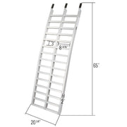 Aluminum Arched Dual Runner UTV Ramps dimensions and measurements