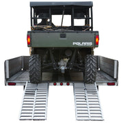Aluminum Arched Dual Runner UTV Ramps in use