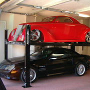 Rotary EFP8 installed in home garage with vehicle parked underneath