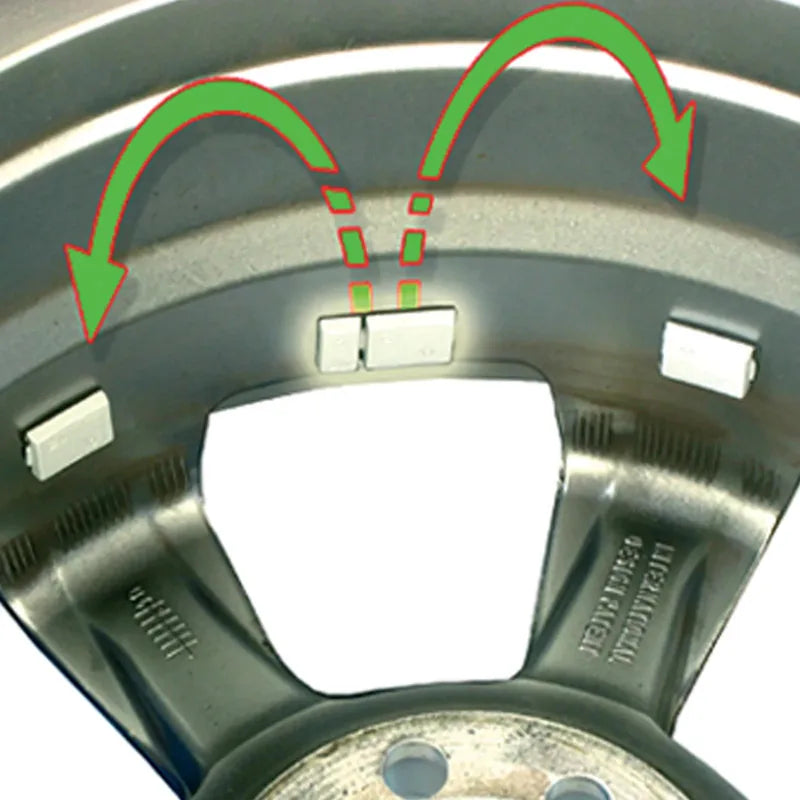 Rotary R148 Pro hidden weight program placing adhesive weight behind rim spokes