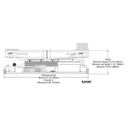 Rotary RJ9100Y rolling jack dimension drawing