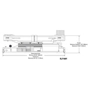 Rotary RJ7100Y rolling jack dimension drawing