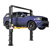 Rotary SPO10 symmetric two-post car lift with vehicle raised