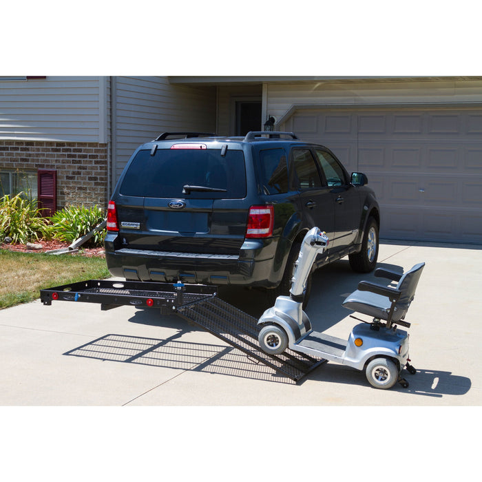 Silver Spring Steel Folding Scooter and Wheelchair Carrier - 42" L Loading Ramp - 500 lbs Capacity