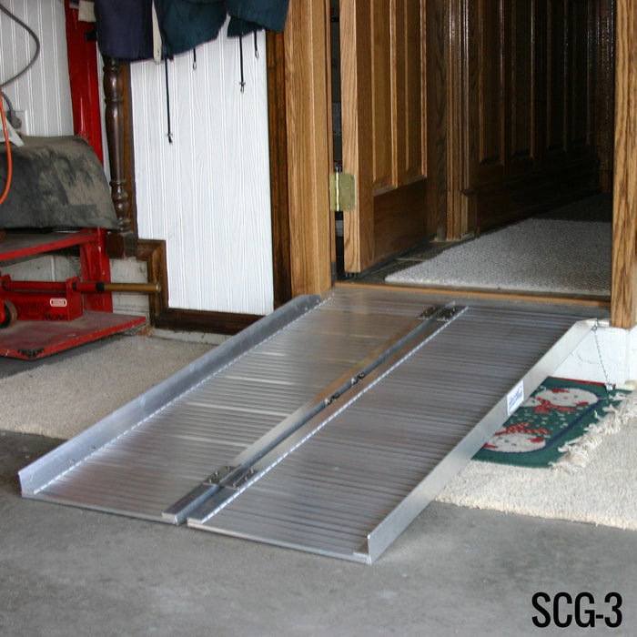 Silver Spring 3' L Aluminum Single-Fold Wheelchair Ramp - 600 lb. Capacity