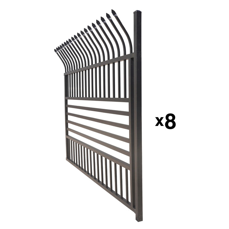 Aleko Berlin - Commercial Grade 8-Panel Steel Fence Kit - 8x6 ft. Each