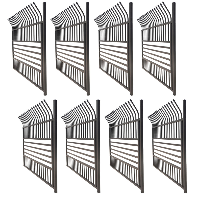 Aleko Berlin - Commercial Grade 8-Panel Steel Fence Kit - 8x6 ft. Each