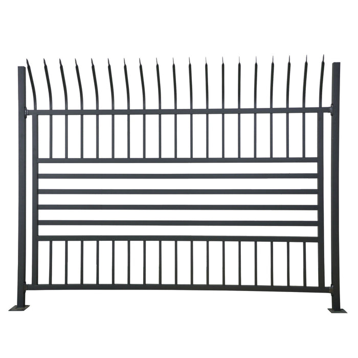 Aleko Commercial Grade 8-Panel Steel Fence Kit - Berlin - 8x6 ft. Each