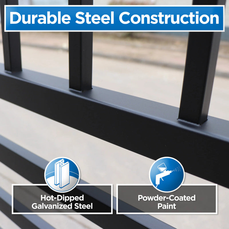 Aleko Berlin - Commercial Grade 8-Panel Steel Fence Kit - 8x6 ft. Each