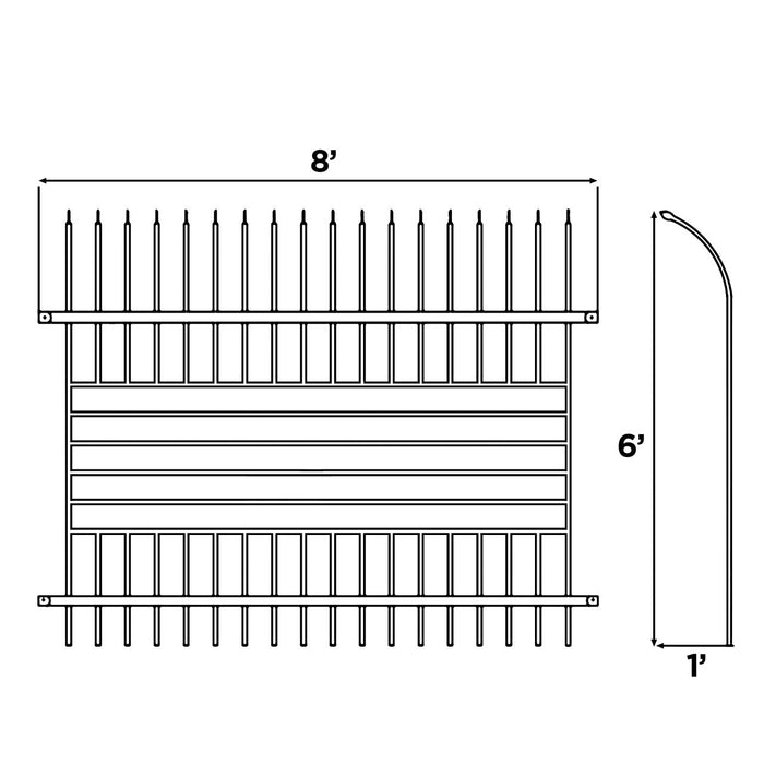 Aleko Commercial Grade 8-Panel Steel Fence Kit - Berlin - 8x6 ft. Each