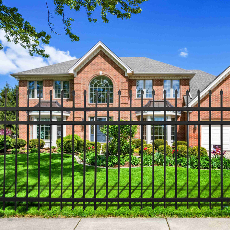 Aleko Brussels - Commercial Grade 8-Panel Steel Fence Kit - 8x6 ft. Each