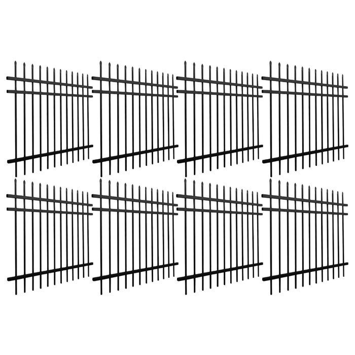 Aleko Commercial Grade 8-Panel Steel Fence Kit - Brussels - 8x6 ft. Each