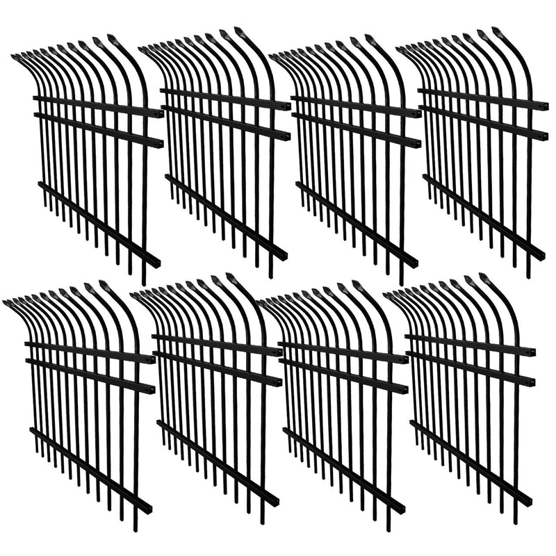 Aleko Athens - Commercial Grade 8-Panel Steel Fence Kit - 8x6 ft. Each