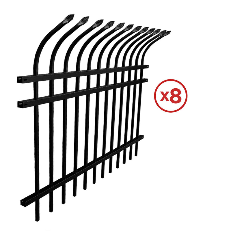Aleko Athens - Commercial Grade 8-Panel Steel Fence Kit - 8x6 ft. Each