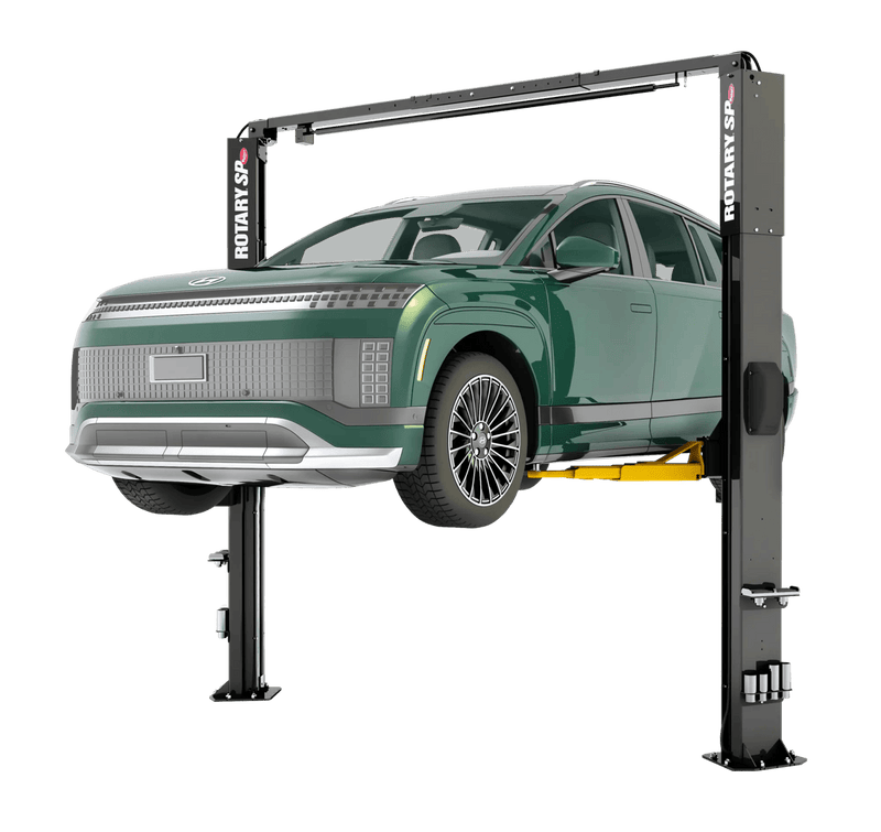 Rotary SPOA10-AV Shockwave asymmetric two-post car lift, 10,000 lb capacity, black
