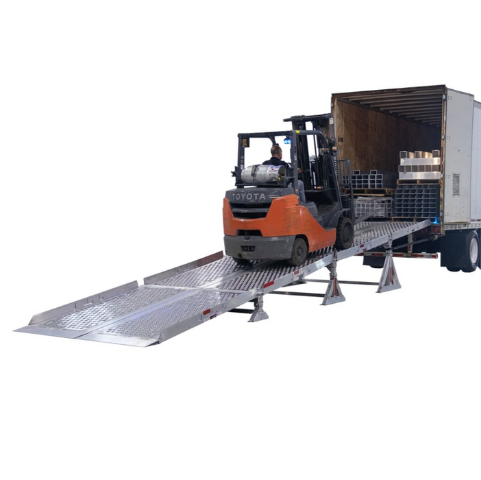 HD Ramps 30’ L x 84” W Aluminum Portable Modular Yard Ramp System – 25,000 lb. Capacity