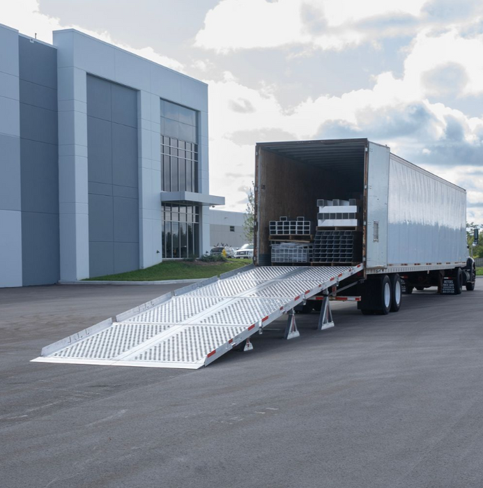 HD Ramps 30’ L x 84” W Aluminum Portable Modular Yard Ramp System – 25,000 lb. Capacity