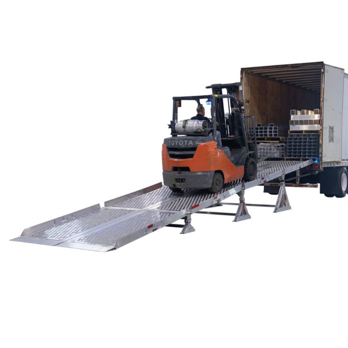 HD Ramps 30' L x 101" W Aluminum Portable Modular Yard Ramp System – 30,000 lb. Capacity