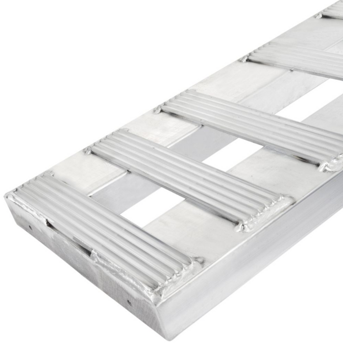 HD Ramps 6' L x 12" W Hook & Plate Hybrid End Aluminum Car Trailer Ramps, Stub Foot - 2,500-lb. per axle Capacity