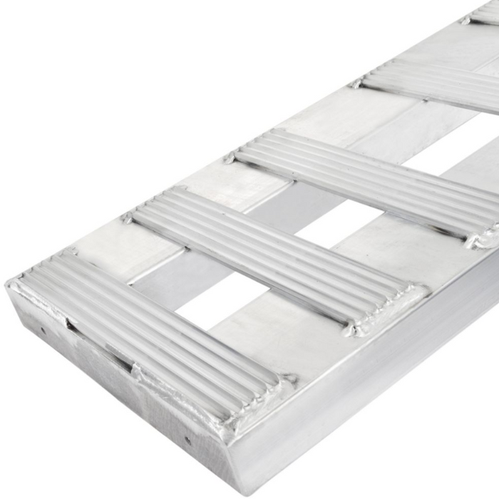 HD Ramps 5' L x 12" W Hook End Aluminum Car Trailer Ramps, Stub Foot - 3,000-lb. per axle Capacity