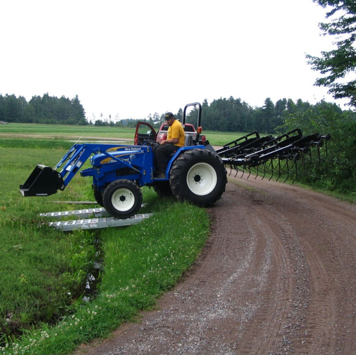 HD Ramps 12' L x 16" W Aluminum Plate End Car Trailer Ramps - 5,000 lb. per axle Capacity